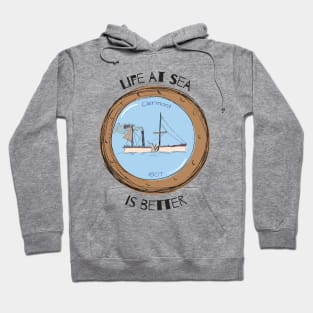 Boating lover, Vintage American Boat Clermont 1807 Hoodie